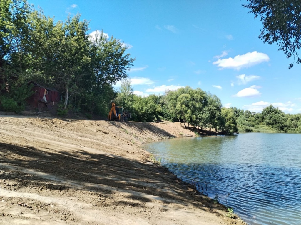 В Рузаевке активно продолжается благоустройство территории Старого водоема